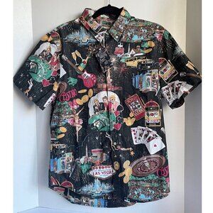 Reyn Spooner Vegas 8th Island Shirt Mens Small Short Sleeve Button Up Tailored